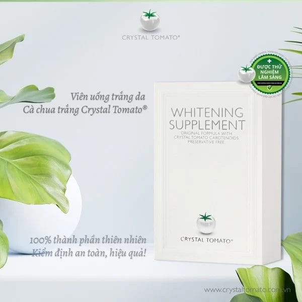 Viên uống trắng da toàn thân Crystal Tomato Cà chua trắng