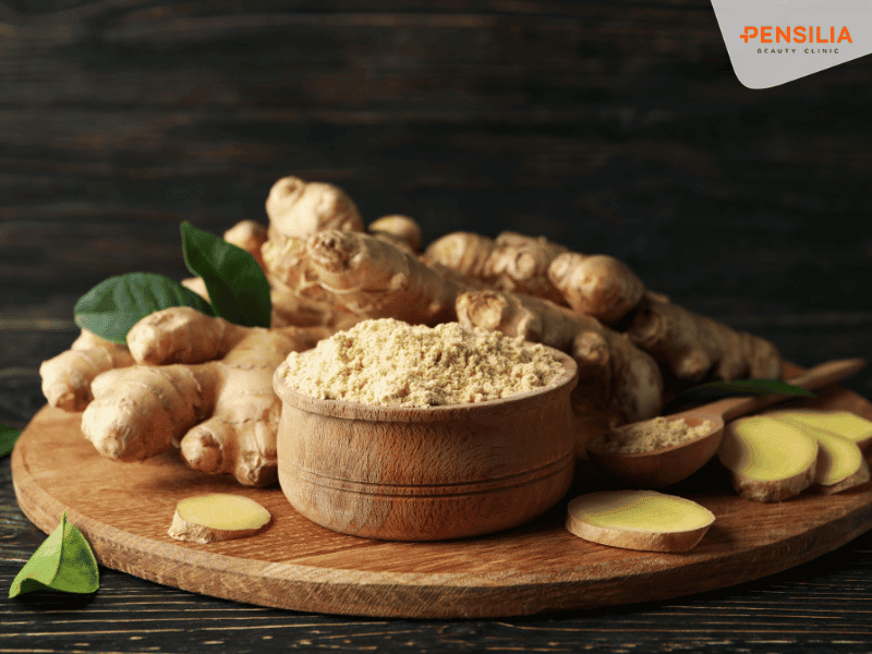 Công thức gừng tươi giúp hỗ trợ trị nám và tàn nhang