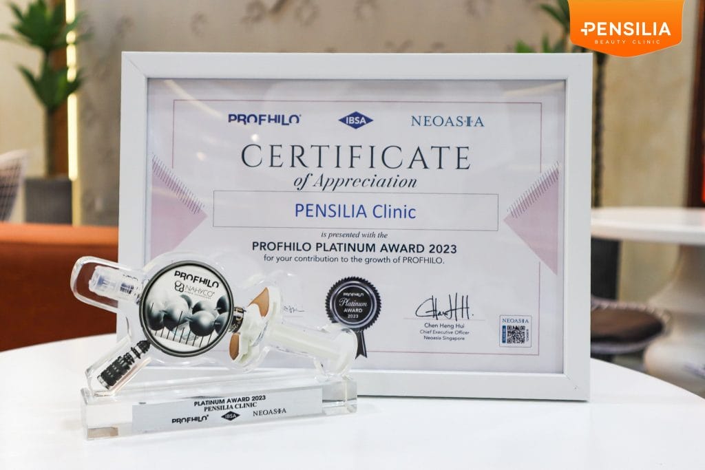 Pensilia nhận giải thưởng giải thưởng Profhilo Platinum Award 2023