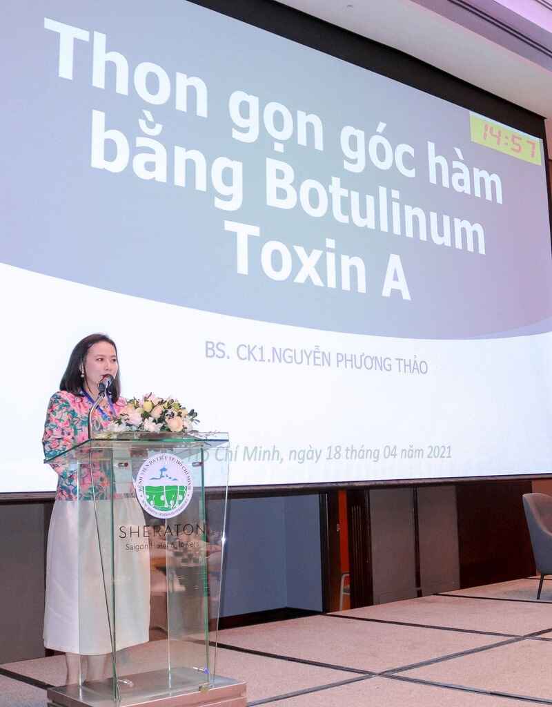 Bác sĩ Nguyễn Phương Thảo báo cáo Tiêm Botox tại Hội nghị Da liễu Thẩm mỹ