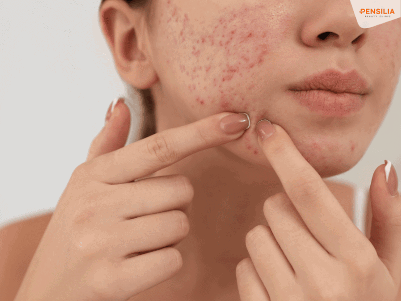 Tránh chạm tay lên mặt 