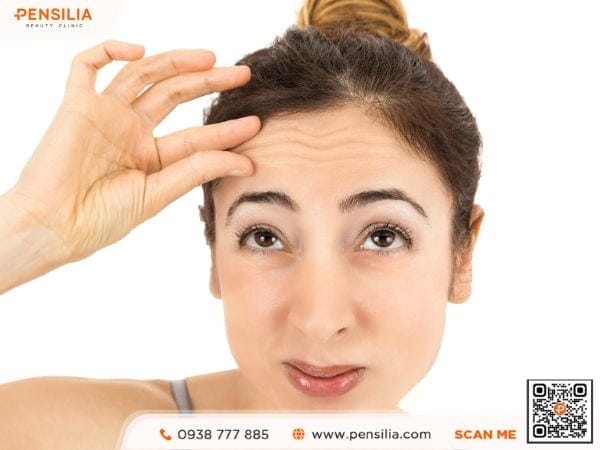 Nếp nhăn trán xuất hiện ngày càng rõ theo tuổi tác