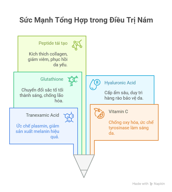 Các hoạt chất giúp meso nám hiệu quả
